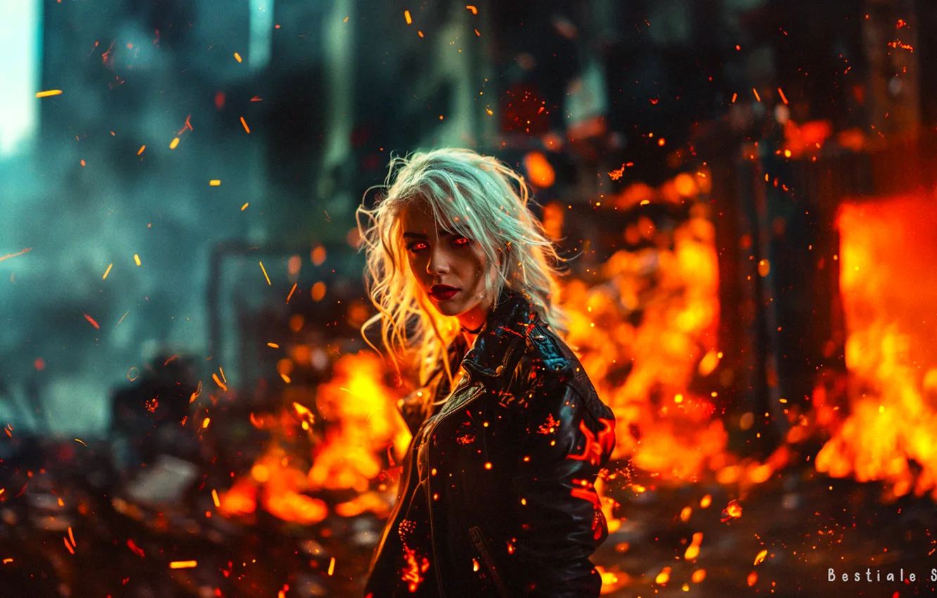 Фото обои noise, women, color burst, procedural generation