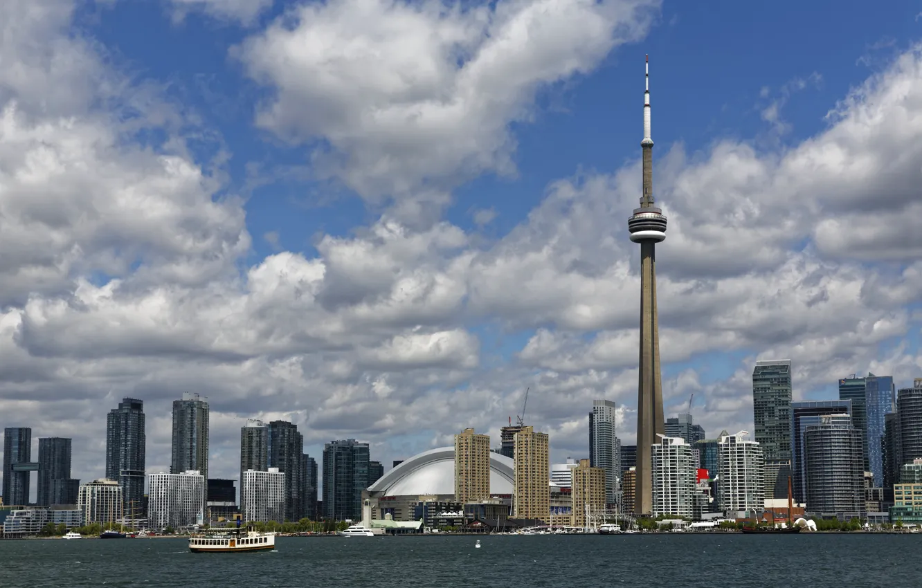 Фото обои здания, Канада, Торонто, телебашня, CN Tower