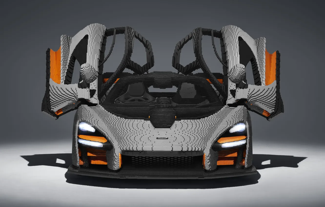 Фото обои McLaren, вид спереди, Lego, Senna, 2019