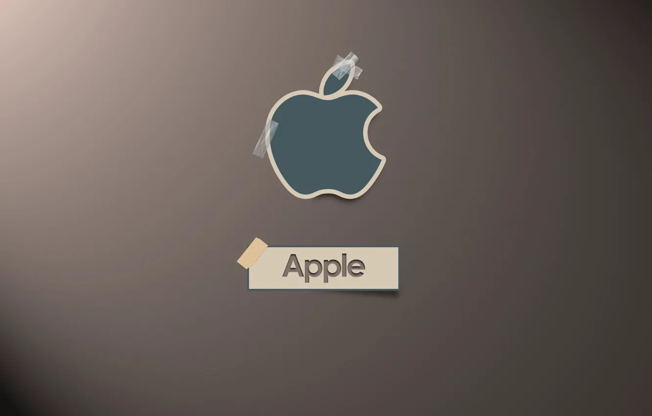 Фото обои apple, logo, скотч