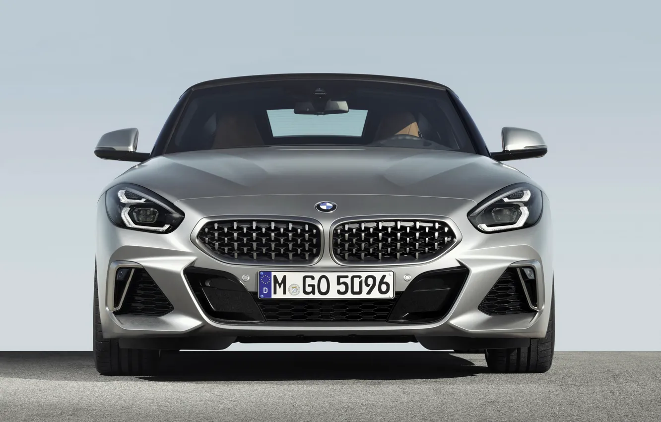 Фото обои серый, BMW, родстер, передок, BMW Z4, M40i, Z4, 2019