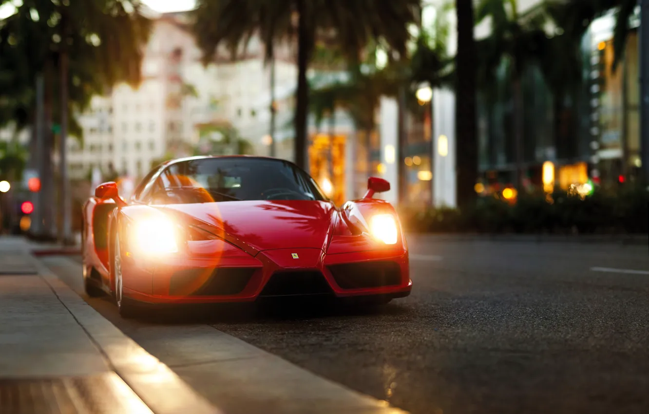 Фото обои supercar, Ferrari Enzo, street