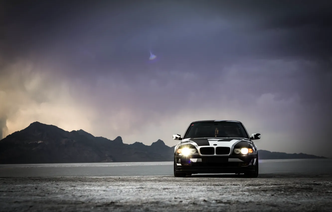 Фото обои BMW, Тюнинг, БМВ, winter, Alpina, E38, 740il, arctic camo