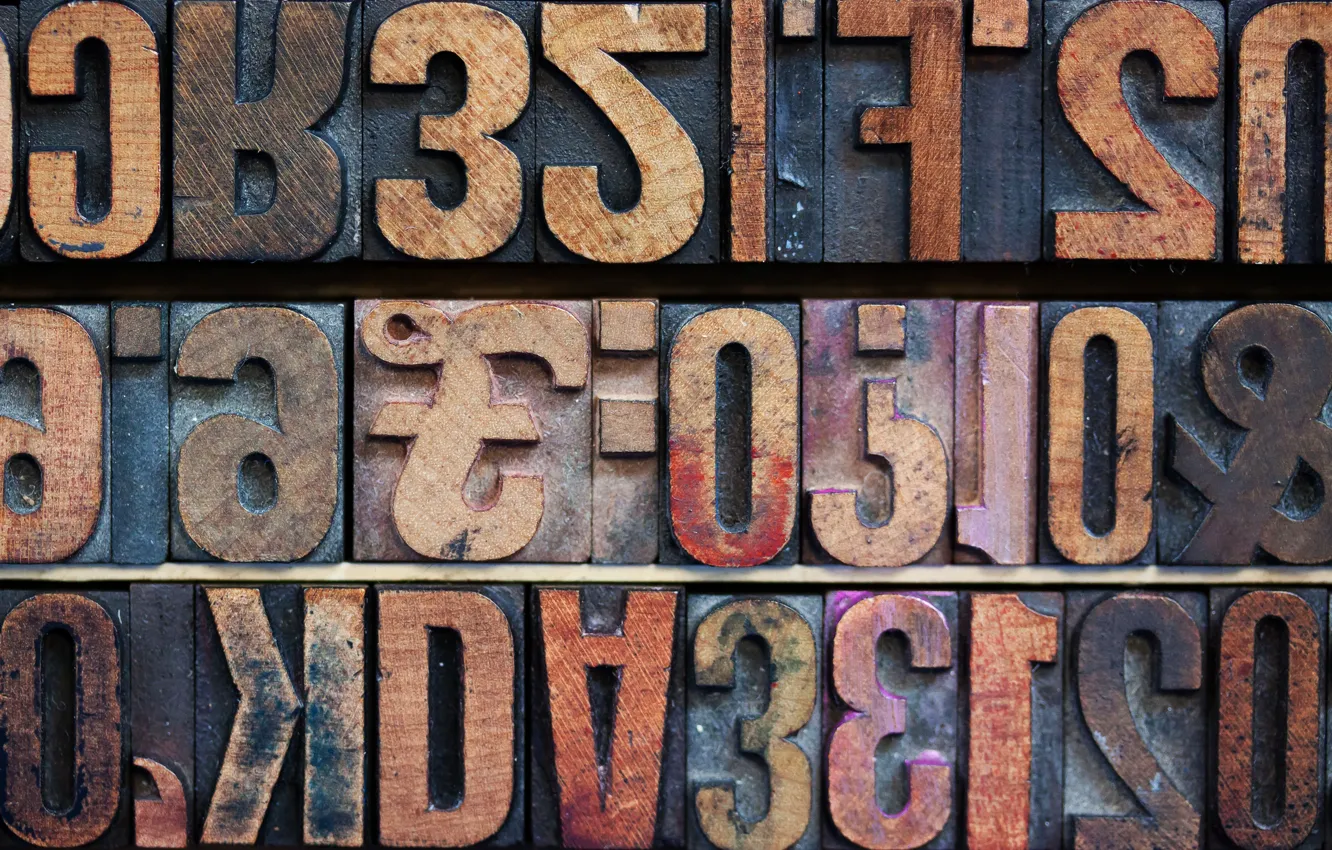 Фото обои буквы, знаки, цифры, текстуры, деревянные, Алфавит