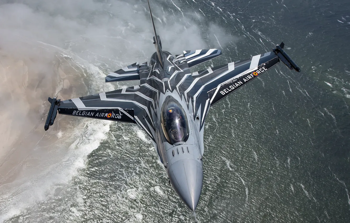 Фото обои истребитель, F-16, лёгкий, многофункциональный