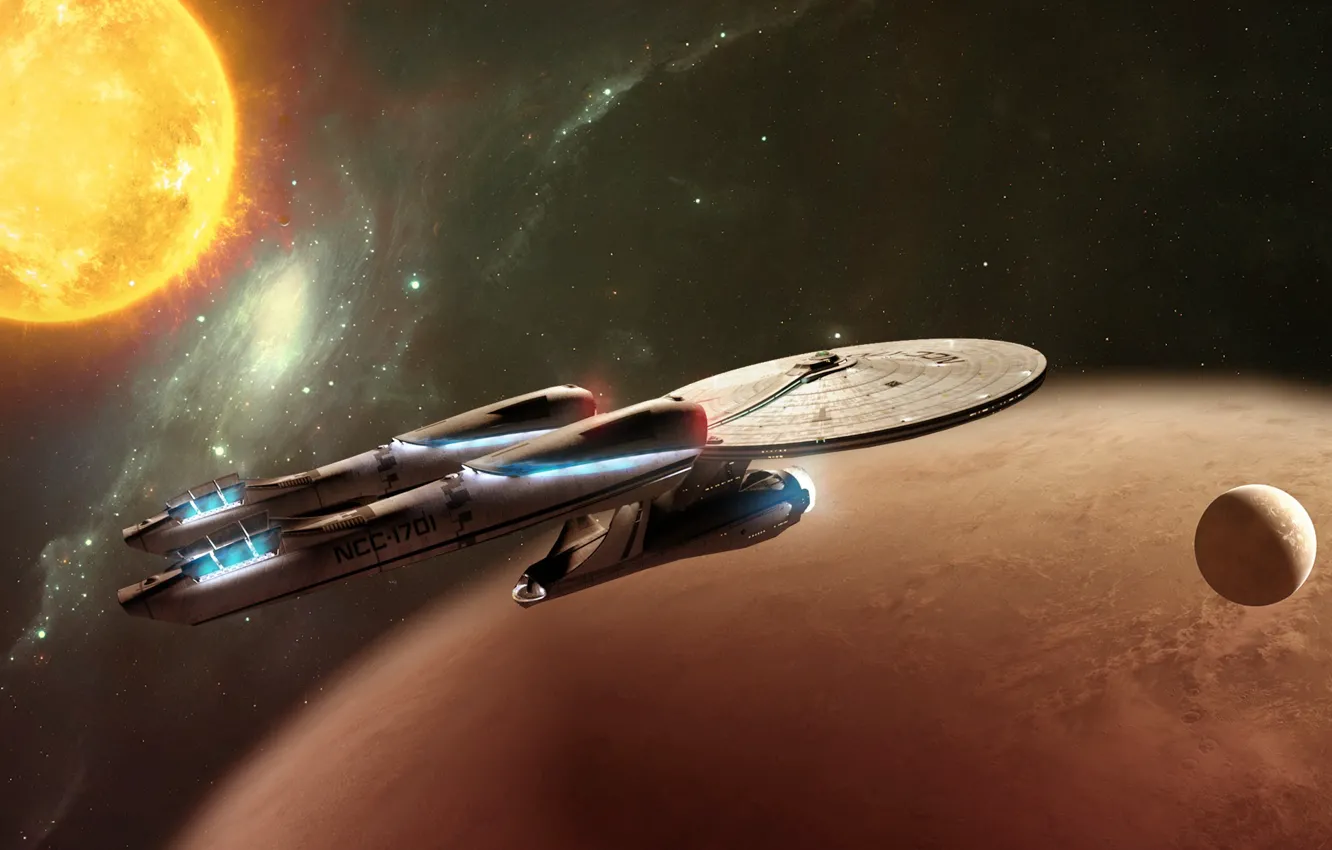 Фото обои enterprise, star trek, into darkness, vulcan, ncc1701