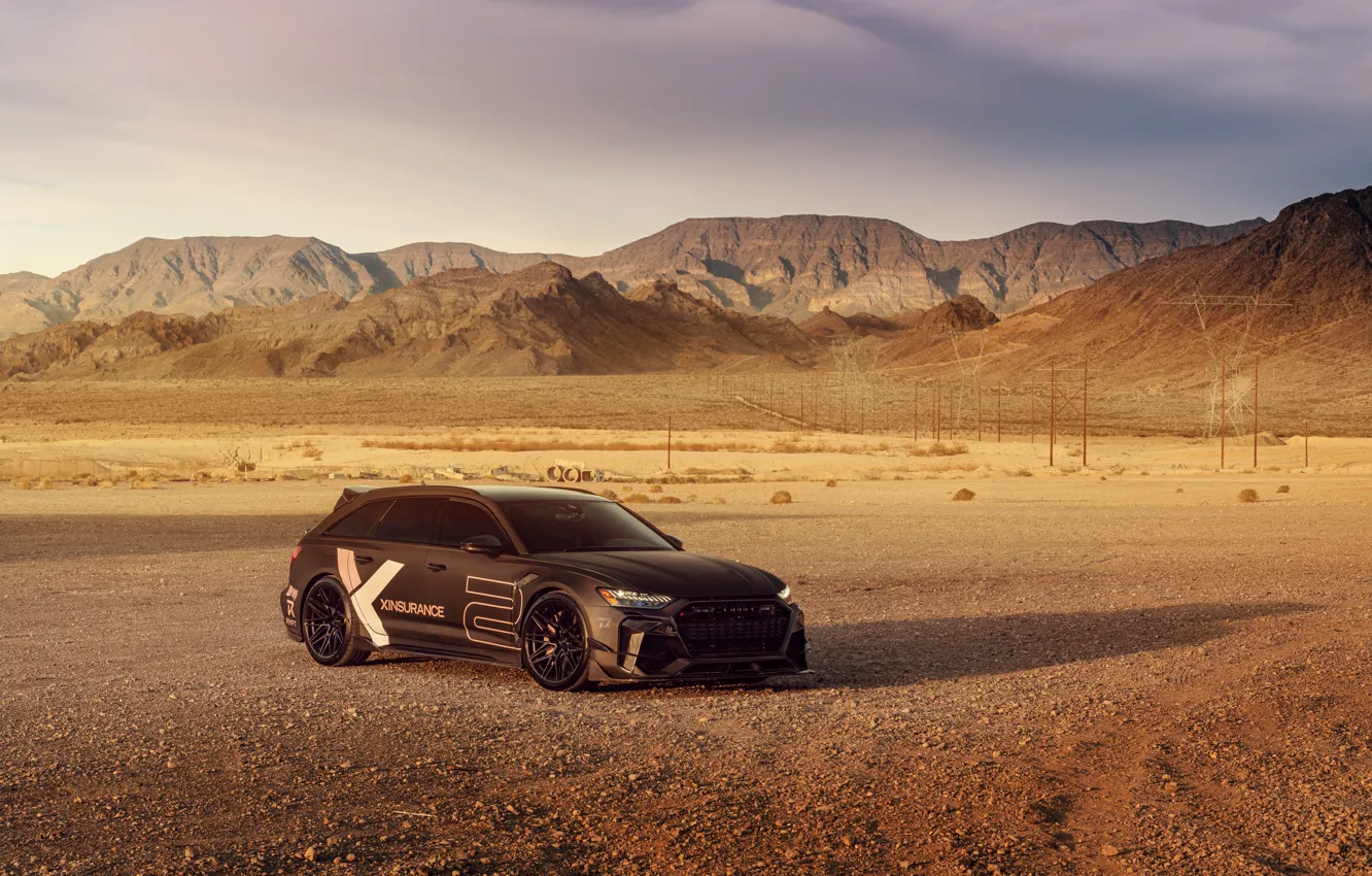 Фото обои Clouds, Sky, Black, Wheels, RS6, C8