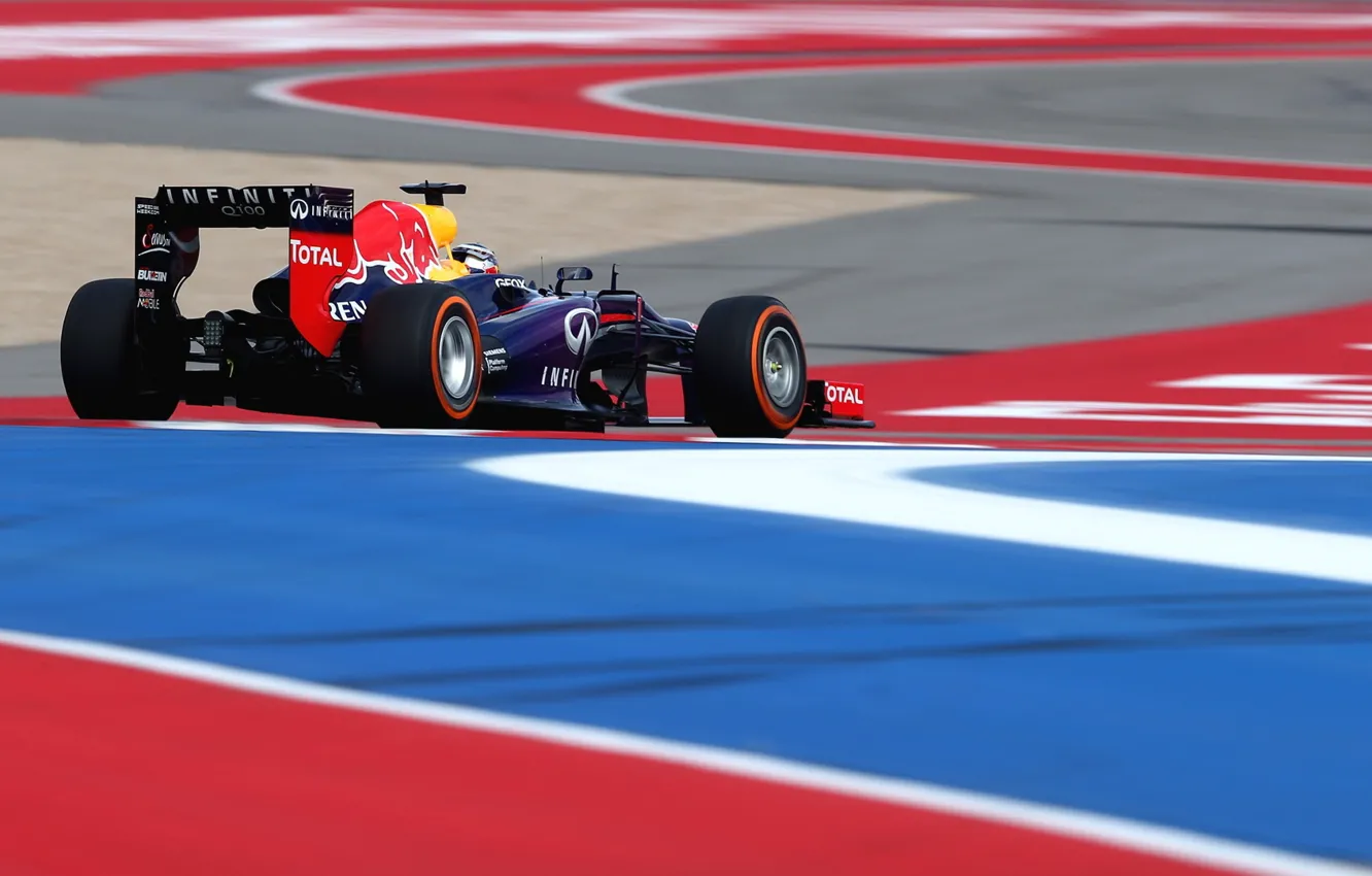 Фото обои формула 1, болид, race, formula one, red bull, Sebastian Vettel, United States GP