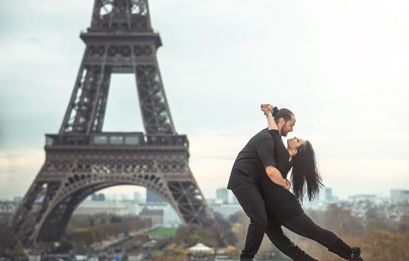 Фото обои Париж, танец, пара