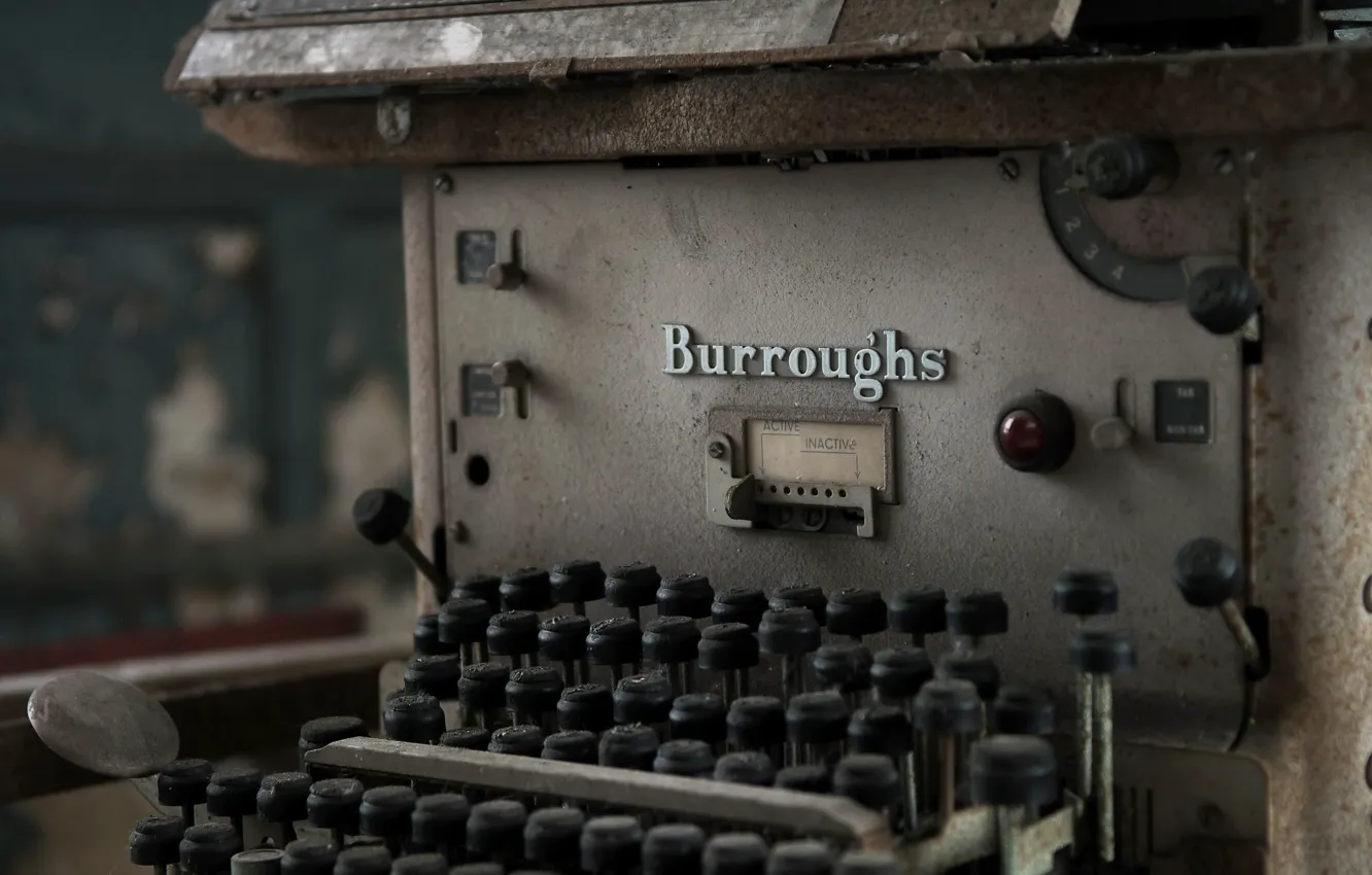Фото обои макро, фон, пишущая машинка