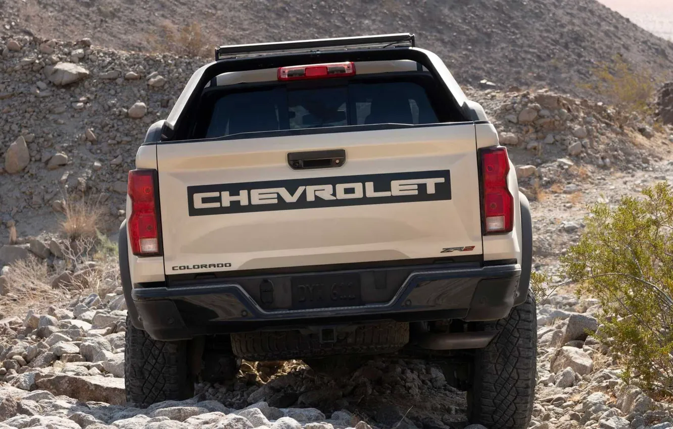 Фото обои Chevrolet, вид сзади, Colorado, Chevrolet Colorado, 2022