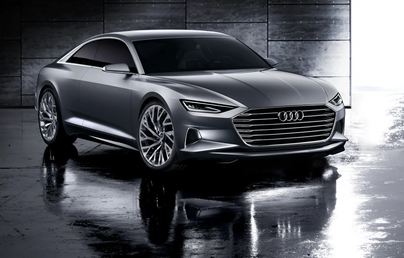 Фото обои Concept, отражение, Audi, купе, Coupe, 2014, Prologue