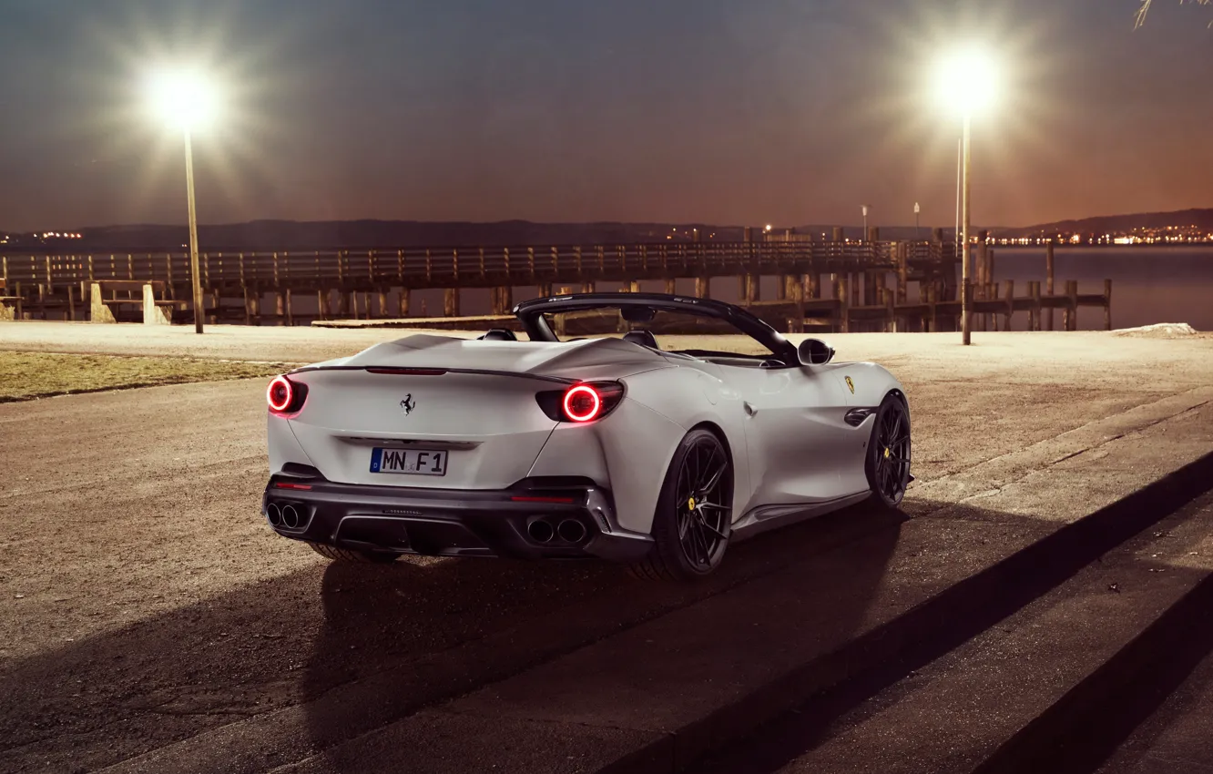 Фото обои вечер, Ferrari, Portofino, Novitec, 2019