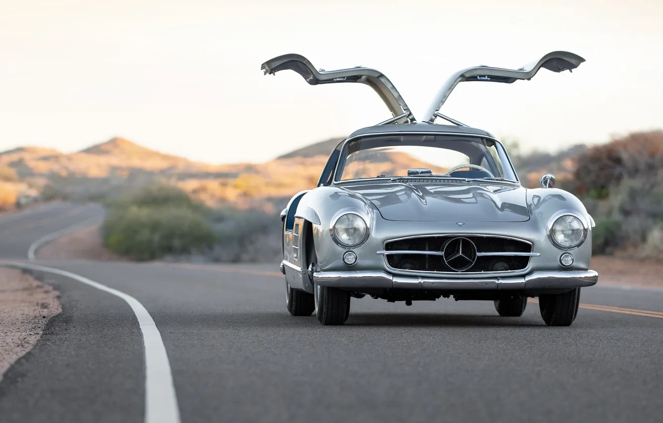 Фото обои Mercedes-Benz, 300SL, 1955, Mercedes-Benz 300 SL, Gullwing