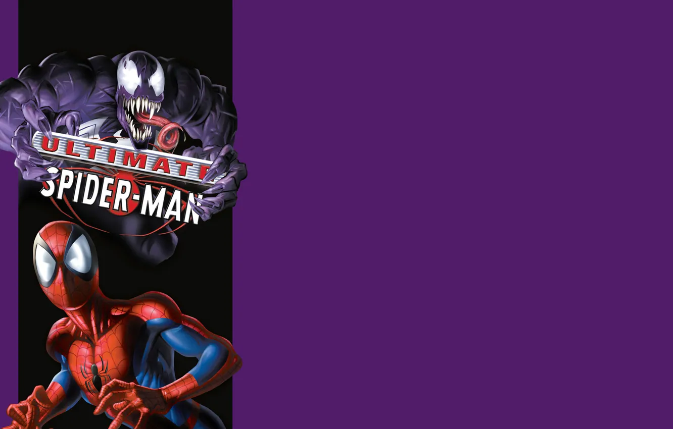 Фото обои комикс, Marvel Comics, Spider-Man, Веном, Venom, Peter Parker, Питер Паркер, Человек-Паук