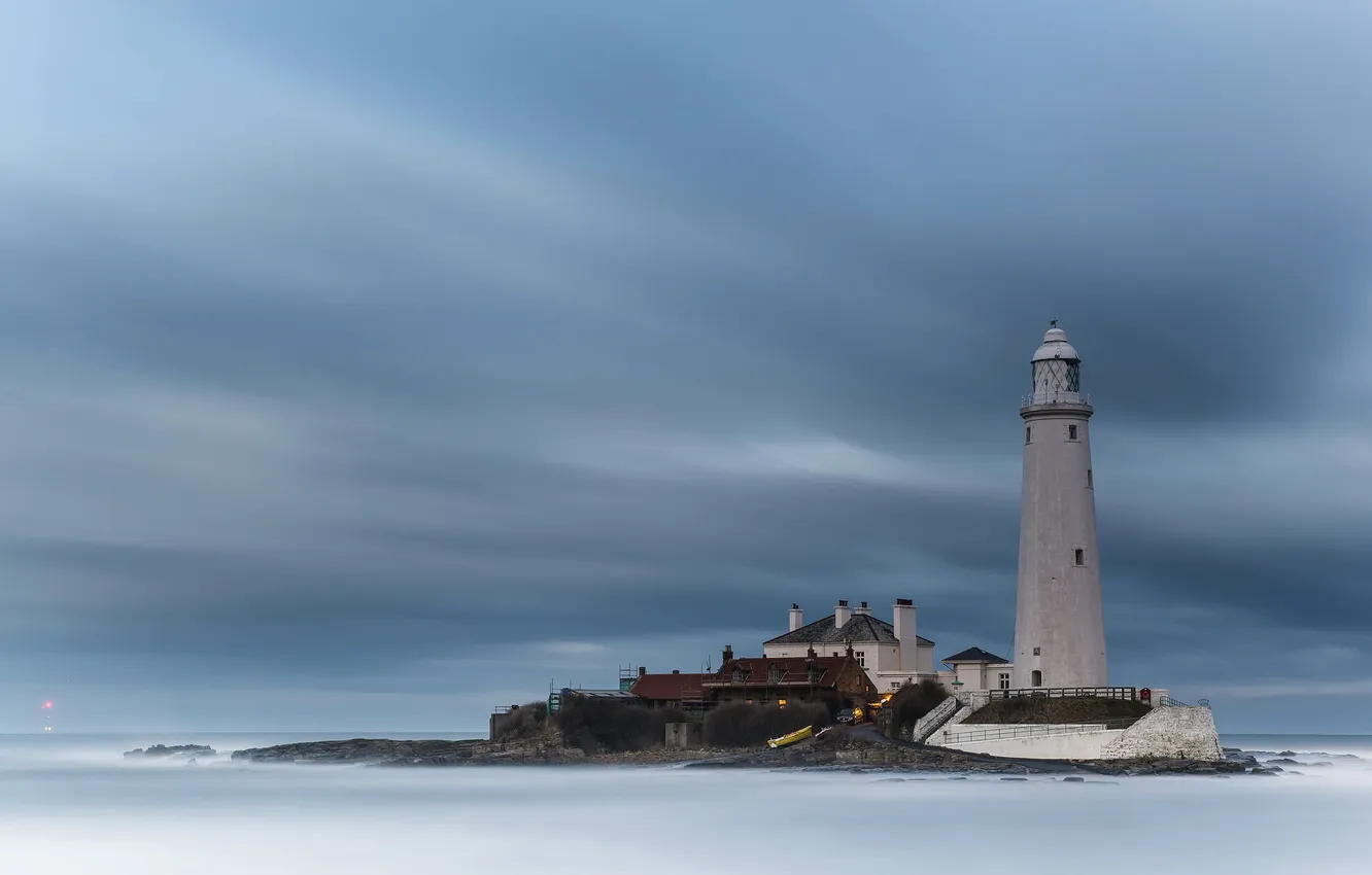 Фото обои Sea, Lighthouse, St Marys Island