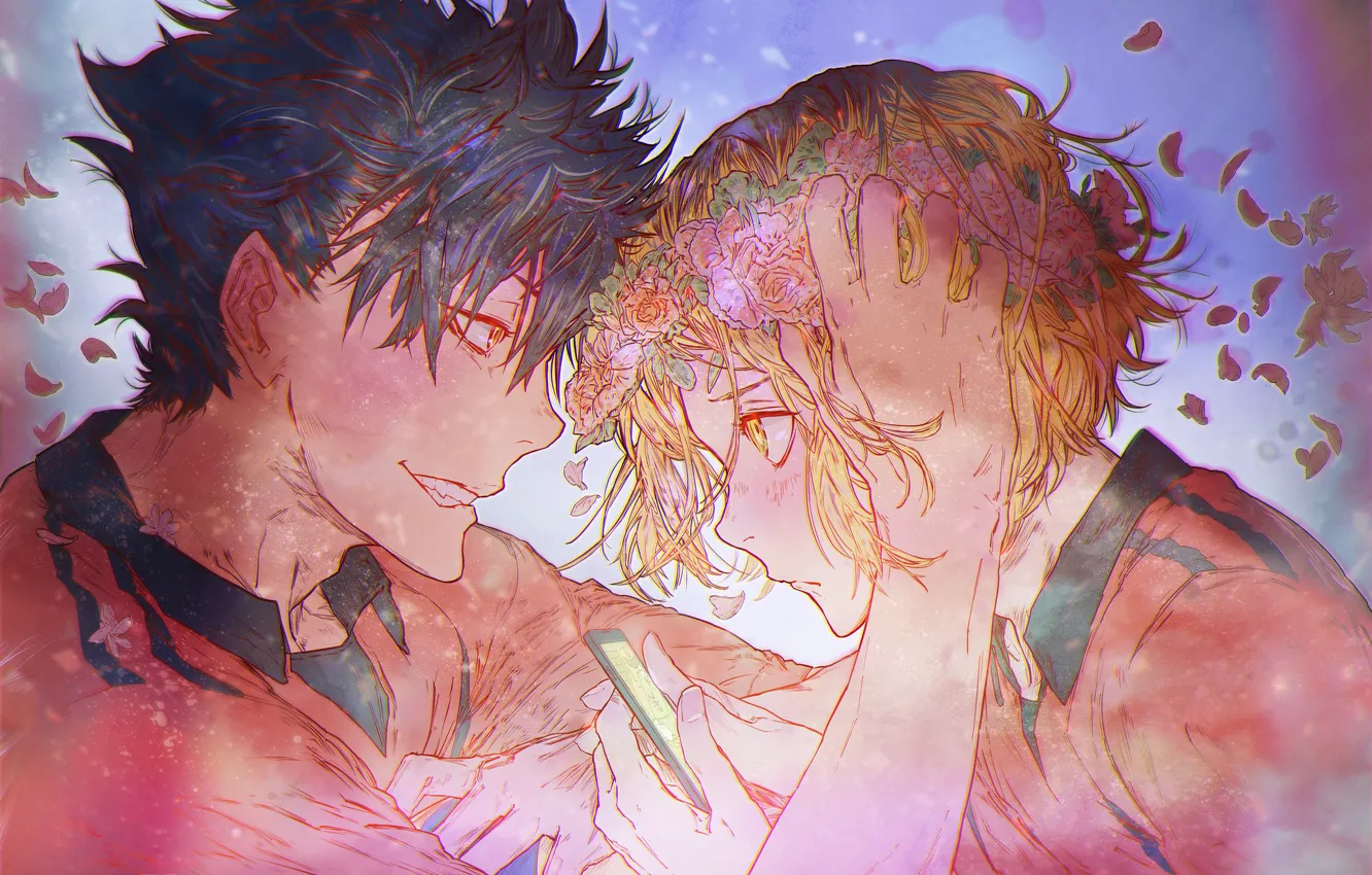 Фото обои аниме, арт, парни, Волейбол, Haikyuu, Kuroo Tetsurou, Kozume Kenma
