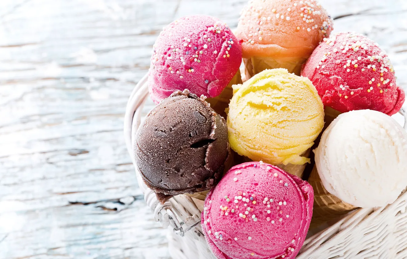 Фото обои шарики, мороженое, сладкое, Ice cream