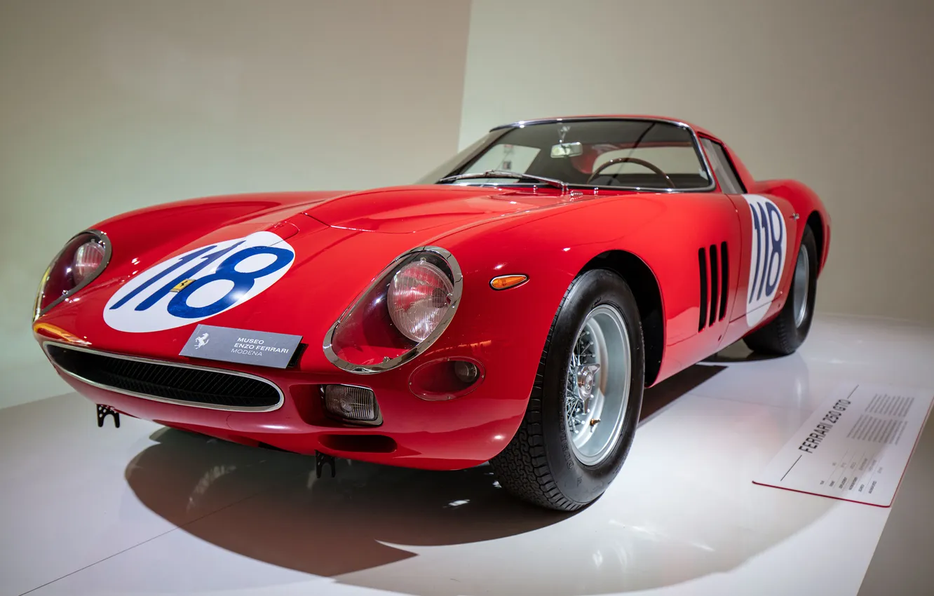 Фото обои красный, спорткар, Ferrari 250 GTO