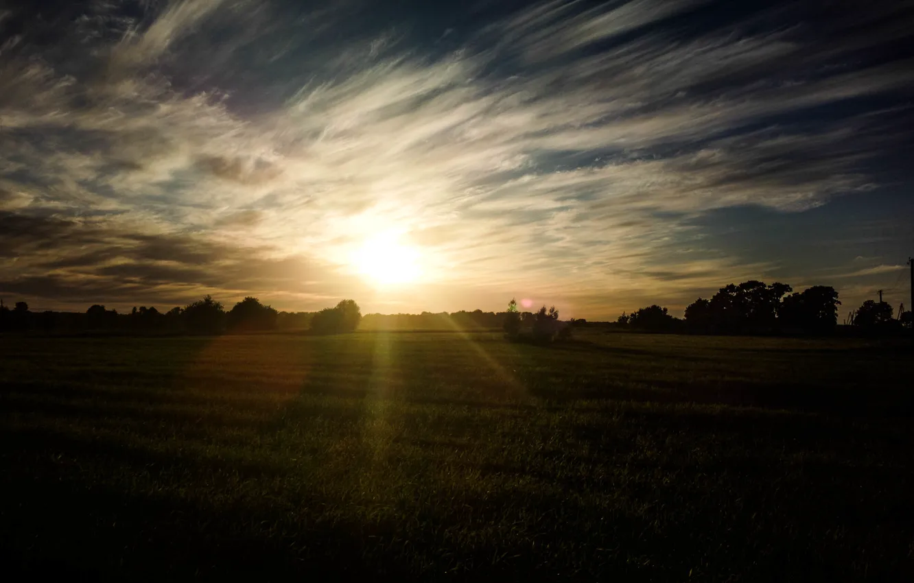 Фото обои sky, Sunset, clouds