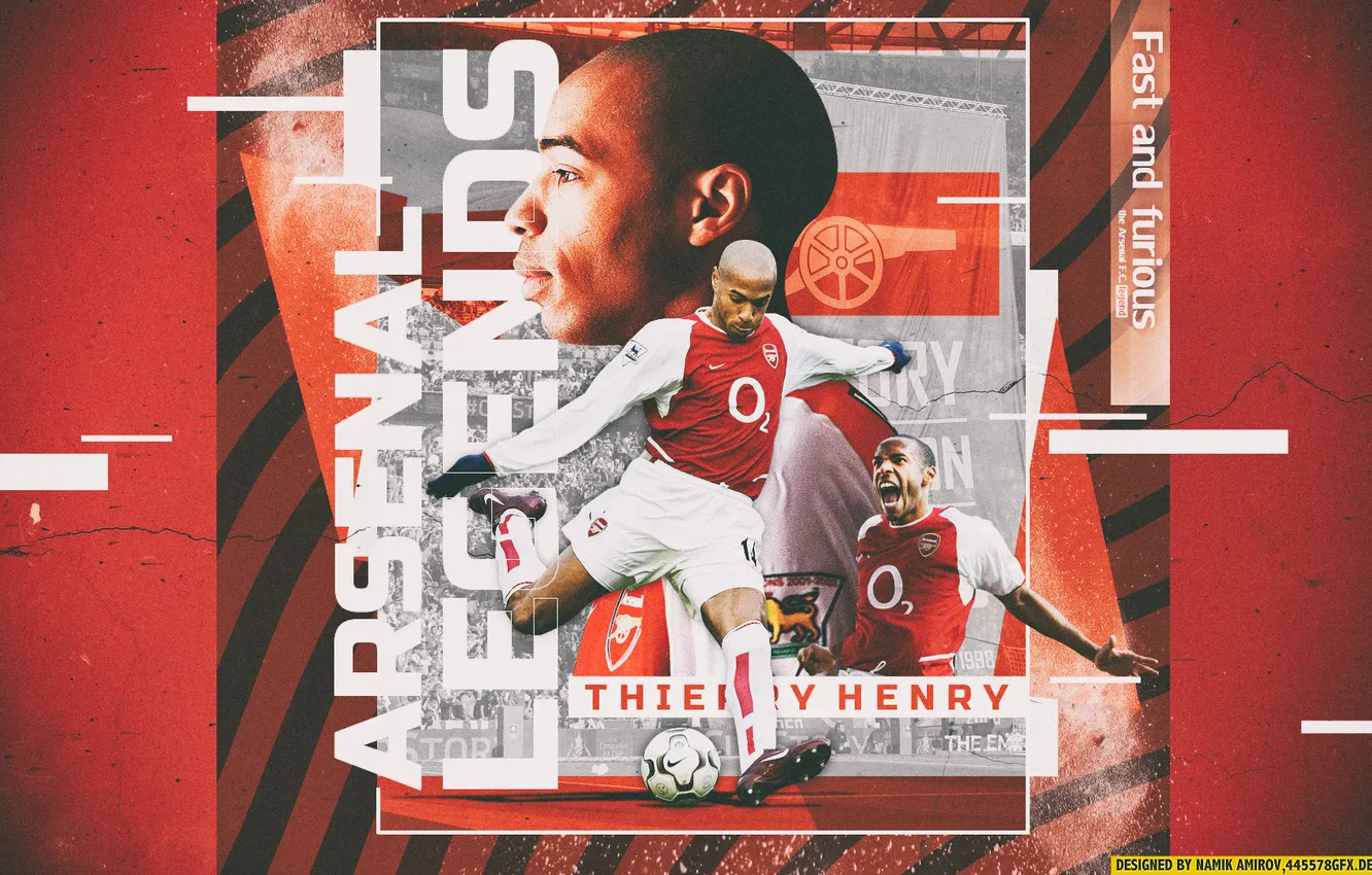 Фото обои Legend, Football, Arsenal, Soccer, Thierry Henry, French, Gunners, Arsenal FC