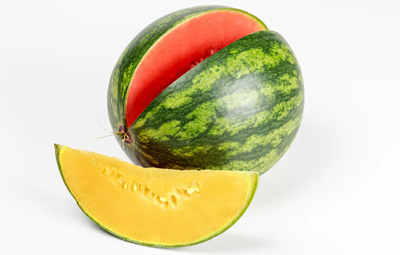 Фото обои желтый, арбуз, Watermelons