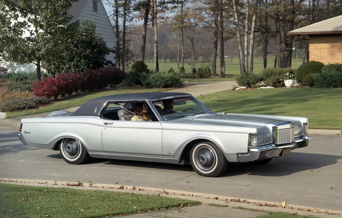Фото обои Lincoln, Continental, Континенталь, передок, 1968, Линкольн, Mark 3