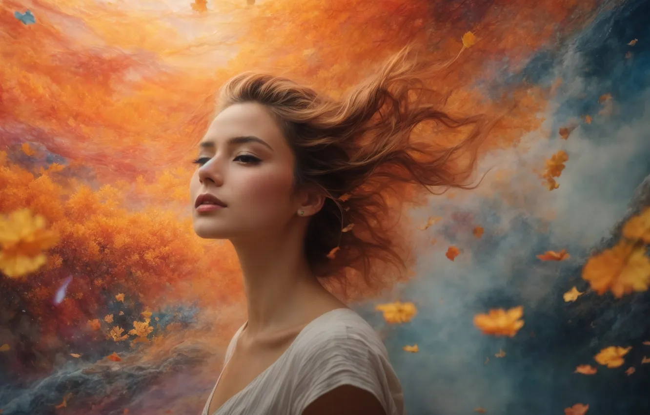 Фото обои girl, solo, long-hair