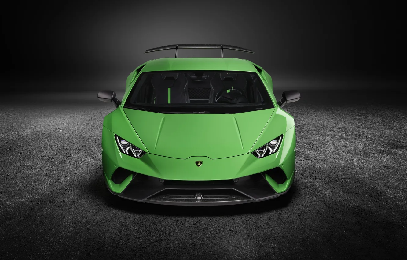 Фото обои Lamborghini, суперкар, вид спереди, Performante, Huracan