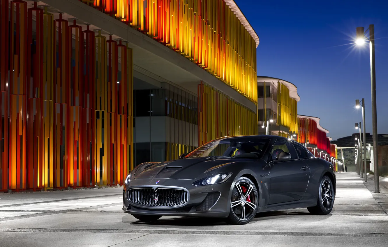 Фото обои авто, ночь, Maserati, GranTurismo