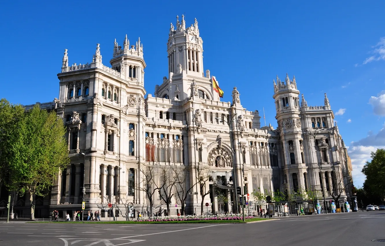 Фото обои площадь, Испания, центр, Мадрид