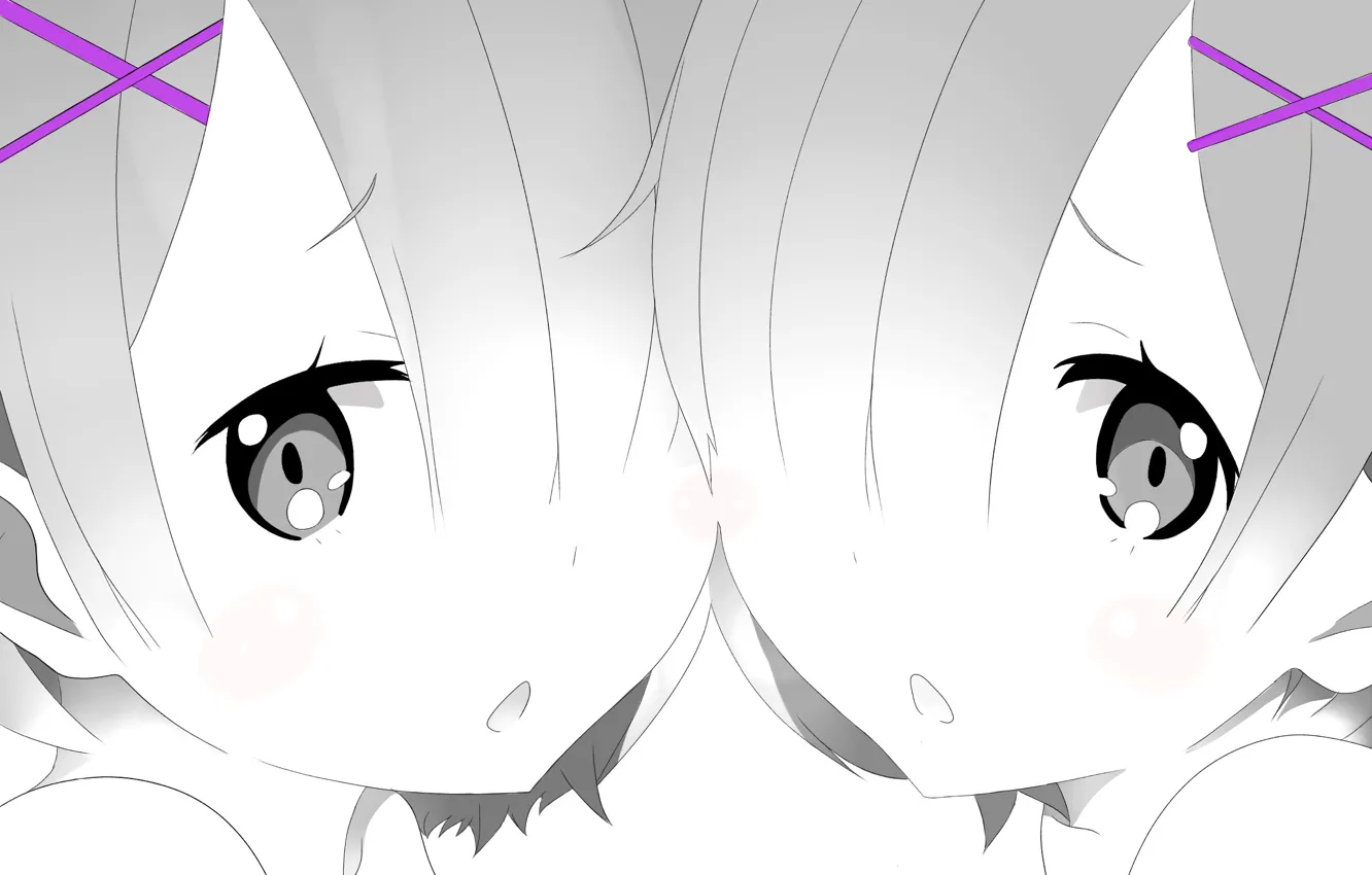 Фото обои девушки, Рем, Рам, Re:Zero kara Hajimeru Isekai Seikatsu