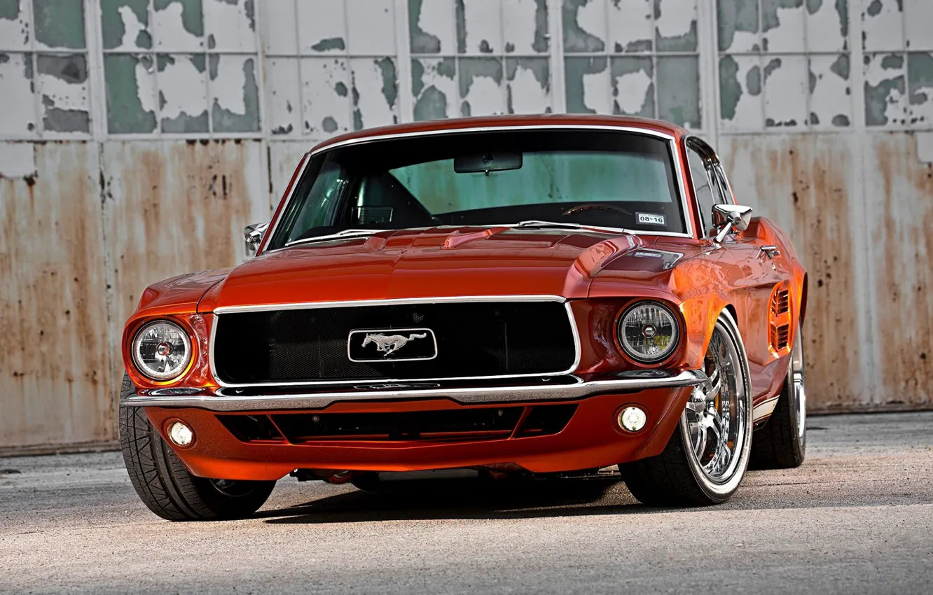 Фото обои Muscle, Ford Mustang, Classic, Fastback, Widebody, Vehicle