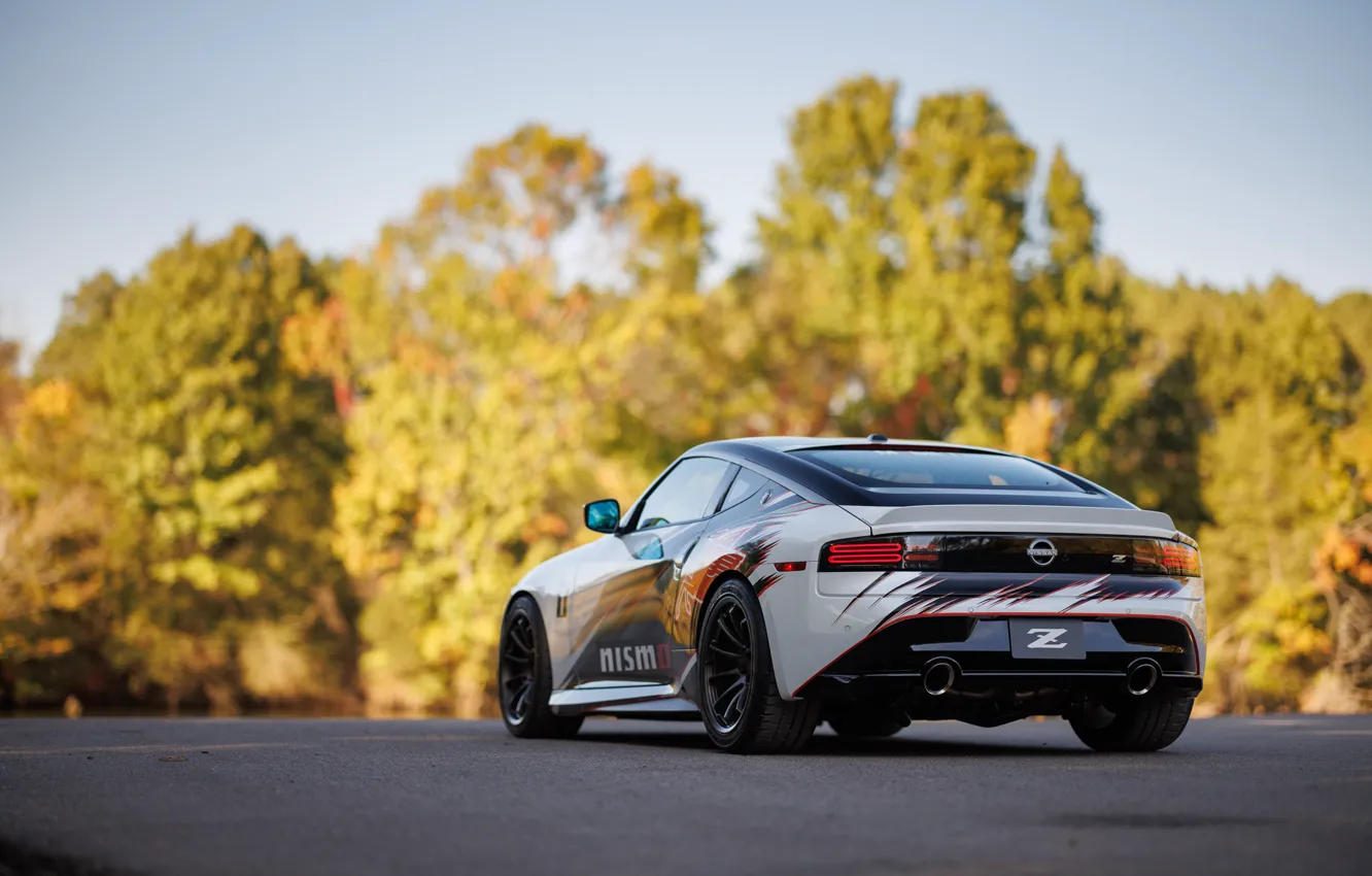 Фото обои Nissan, Road, SEMA, Nismo, Forest, Rear, Nissan Z