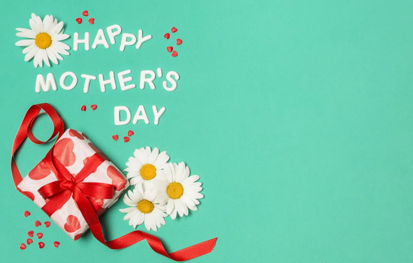 Фото обои цветы, праздник, подарок, счастливый, День Матери