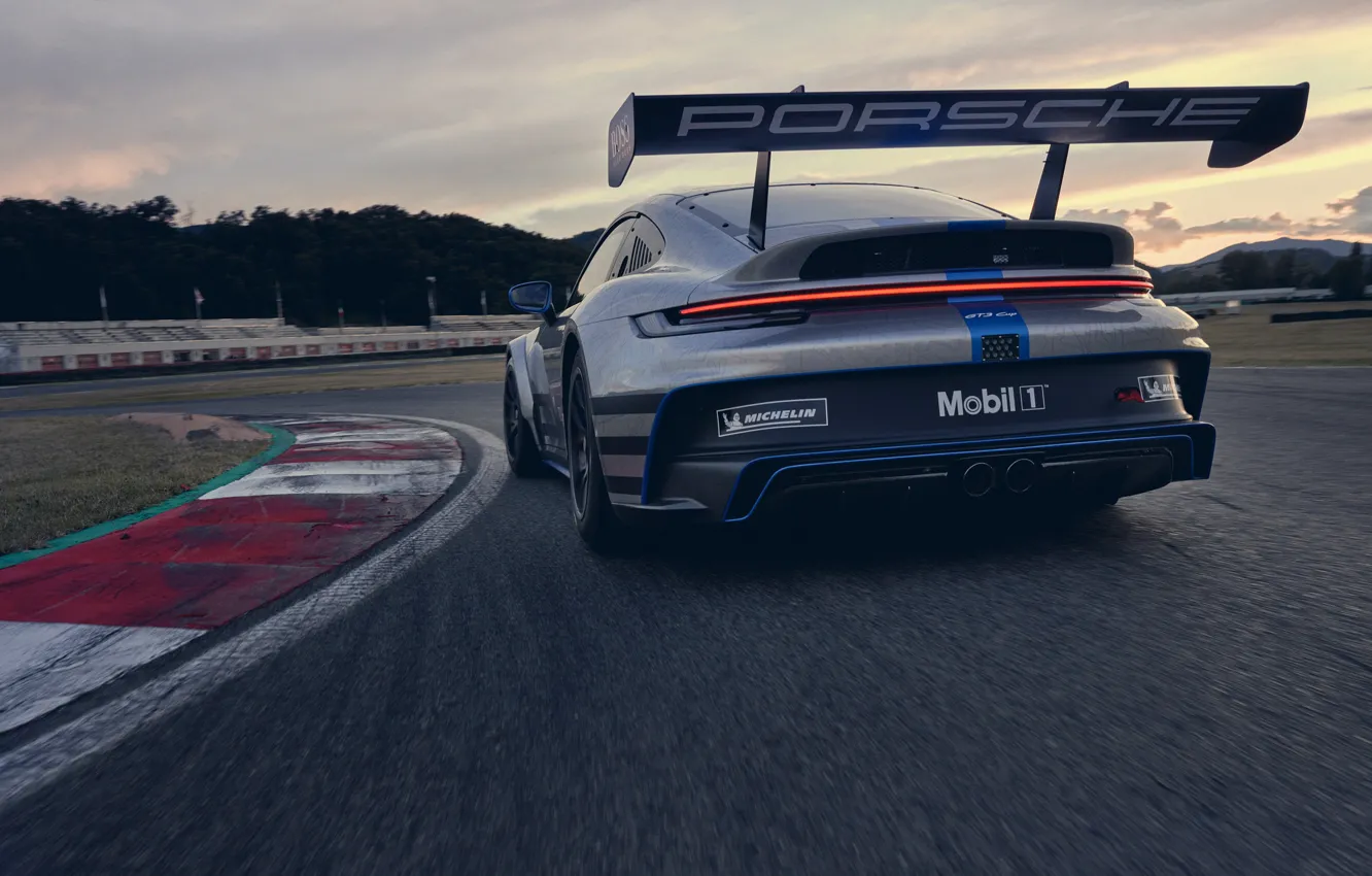 Фото обои 911, Porsche, спойлер, трек, GT3, Boss, Cup, 2021