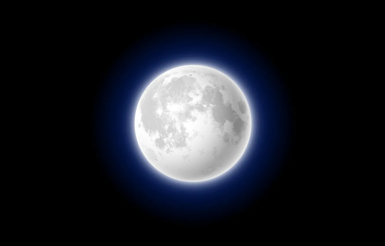 Фото обои space, night, full moon