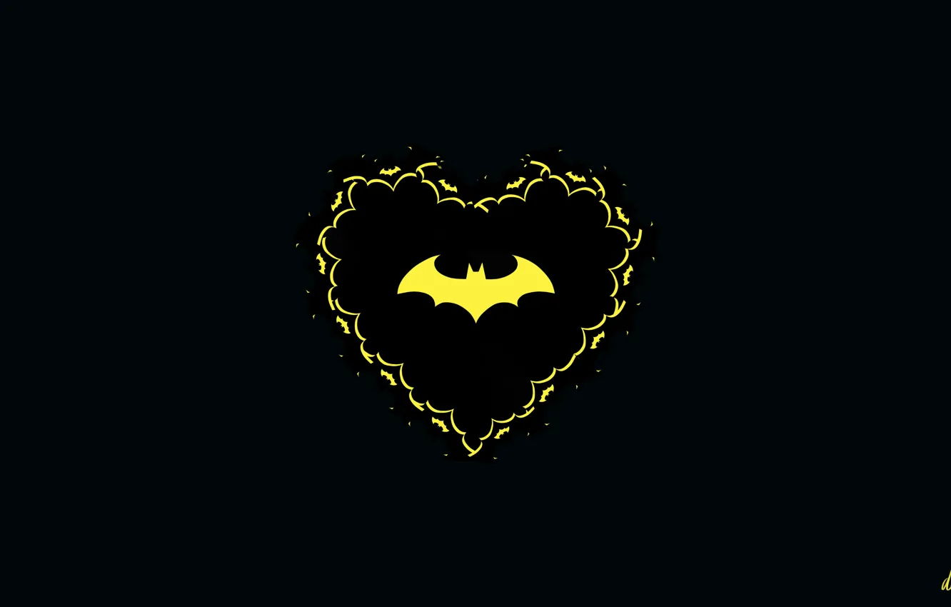 Фото обои рисунок, минимализм, мышь, Бэтмен, batman art