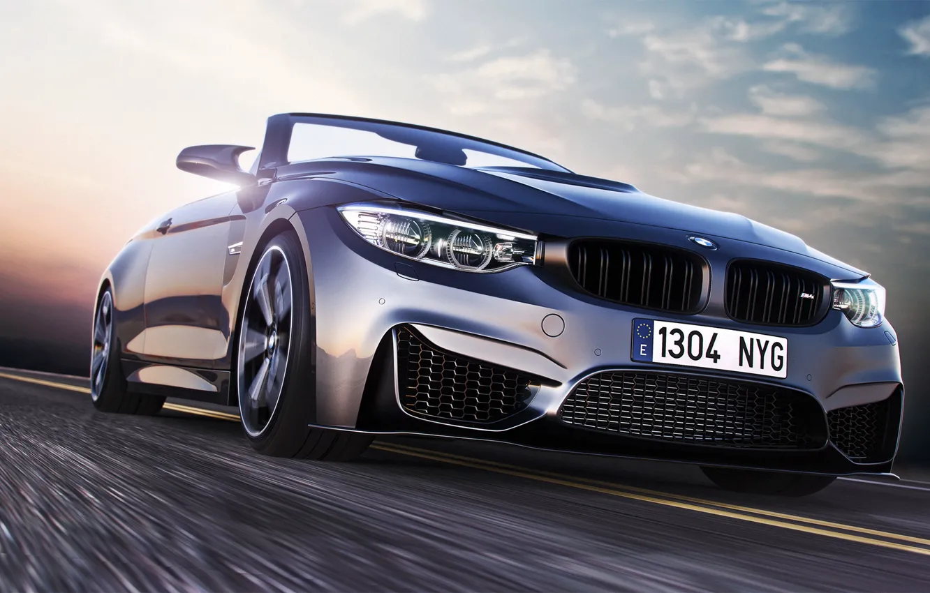 Фото обои BMW, Car, Speed, Front, Sport, Road, Convertible