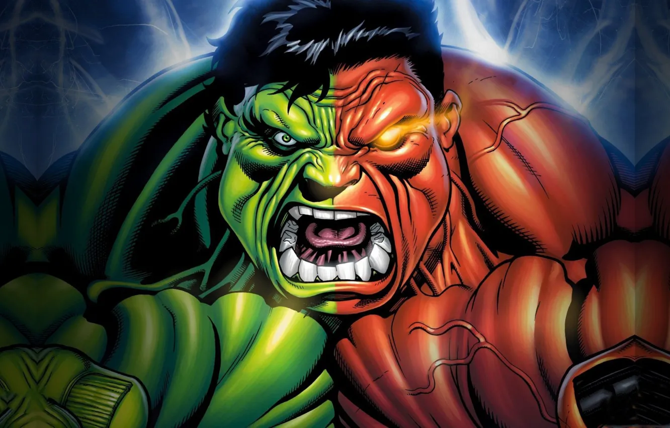 Фото обои Hulk, Ярость, Rage, Red Hulk