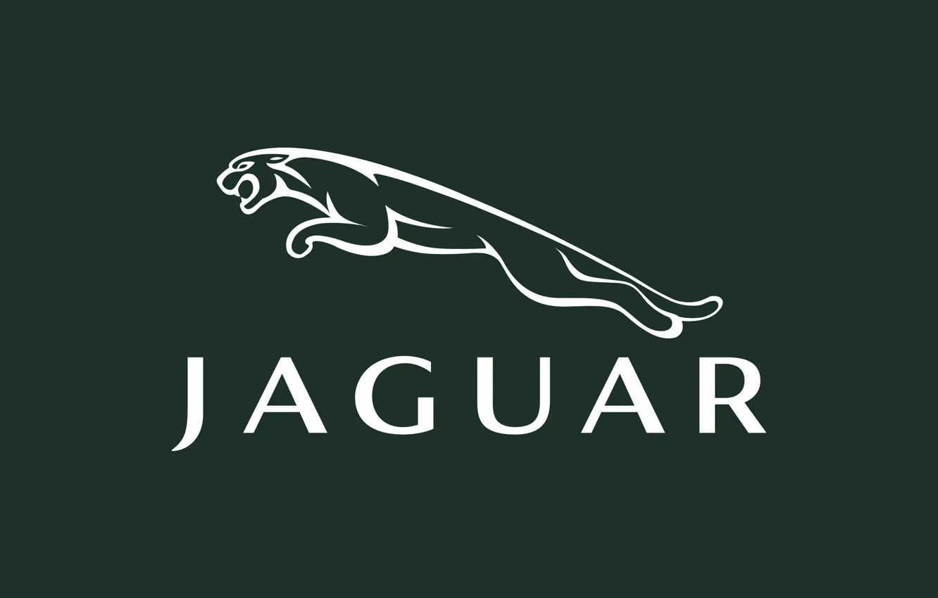 Фото обои надпись, Jaguar, лого, ягуар, зелёный, fon