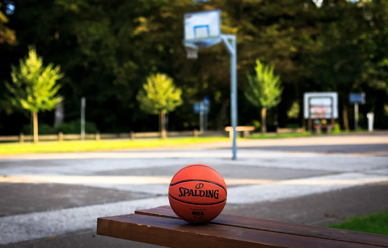 Фото обои игра, мяч, баскетбол, площадка