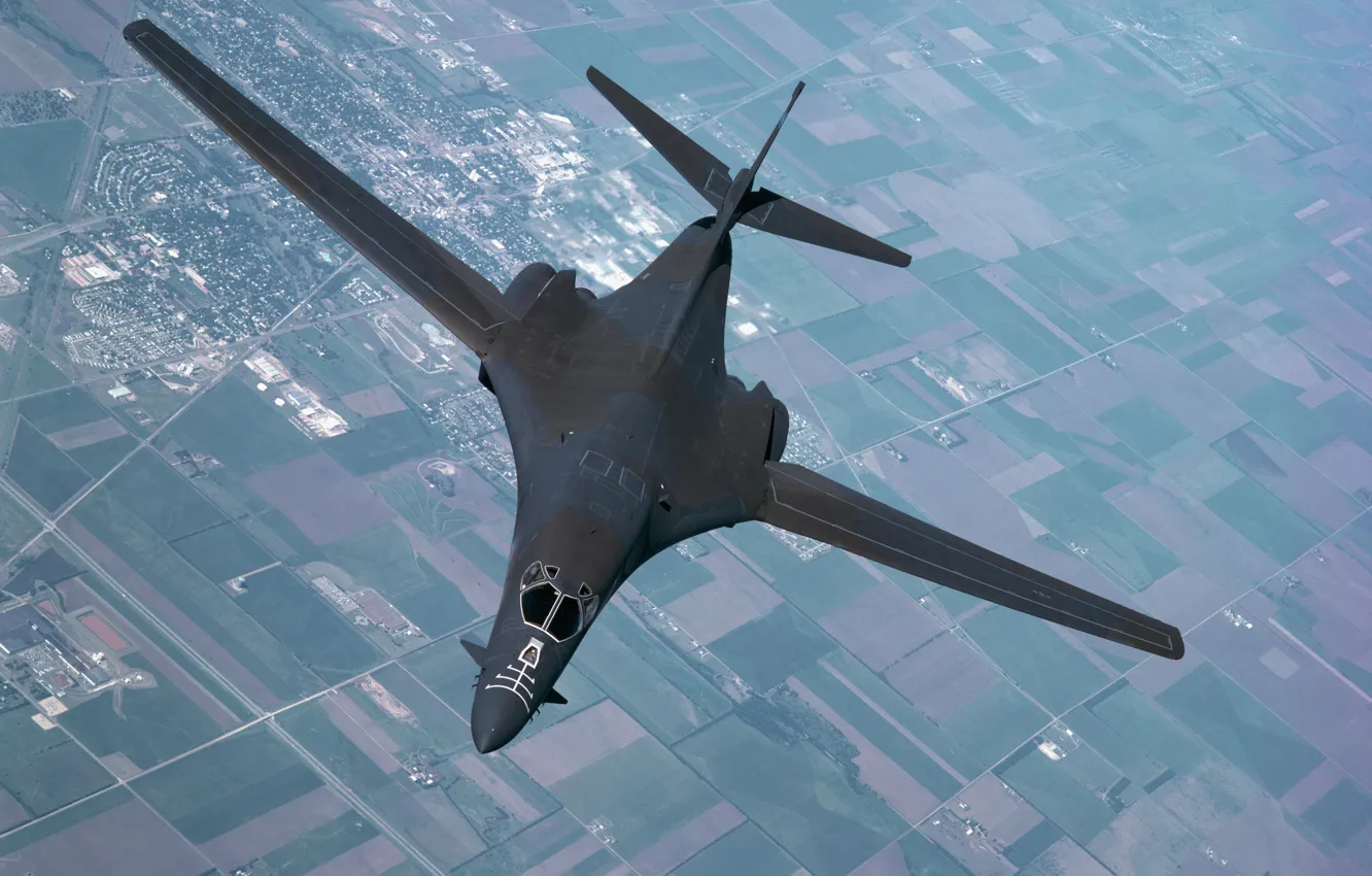 Фото обои небо, авиация, самолет, армия, крыло, B-1B Lancer