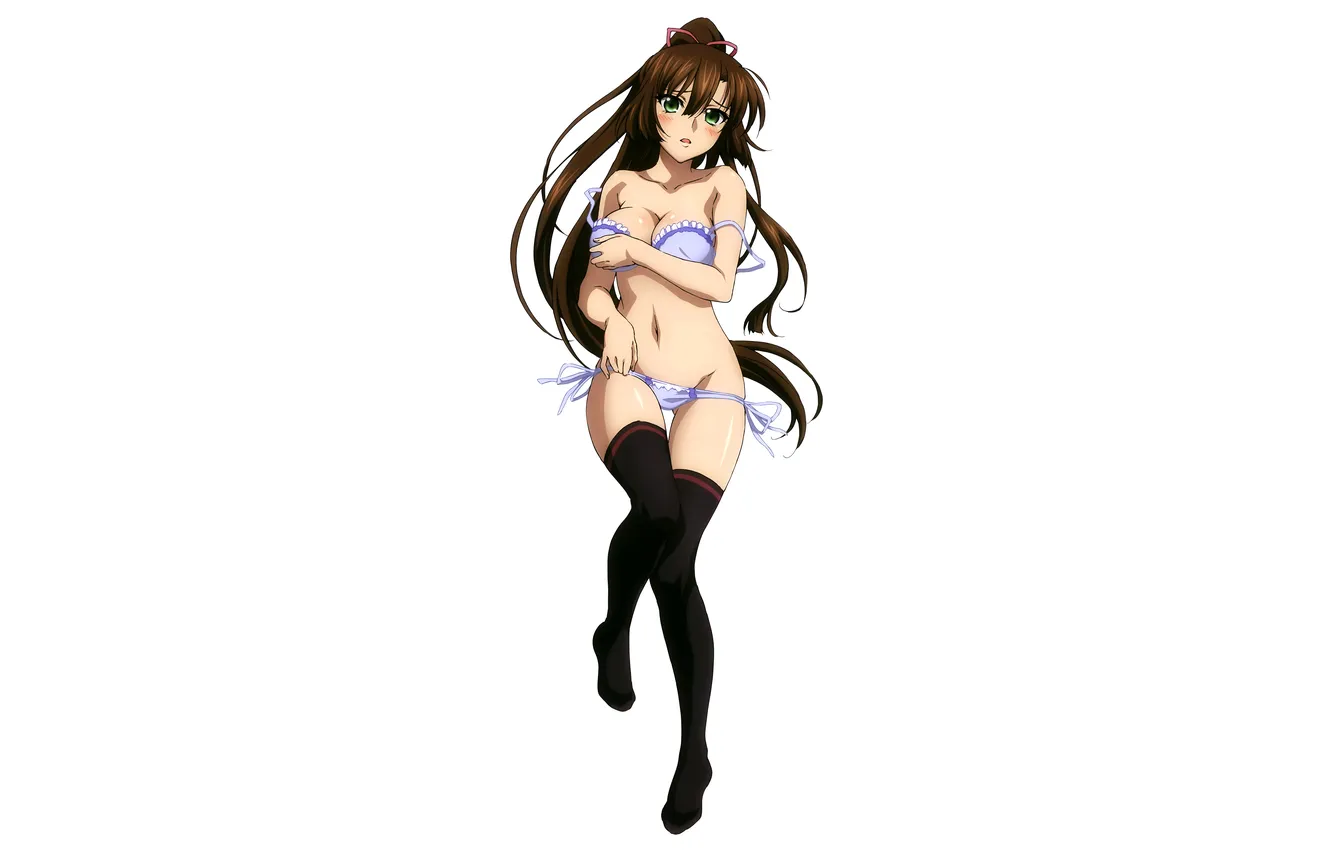 Фото обои girl, sexy, lingerie, pantsu, bra, cleavage, panties, thighhighs