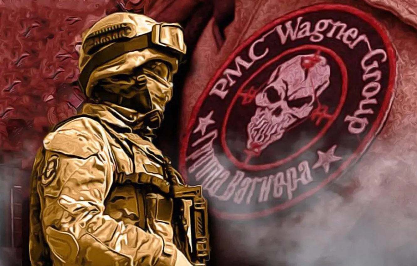 Фото обои Russia, flag, warrior, miscellaneous, chevron, PMCs, wagner