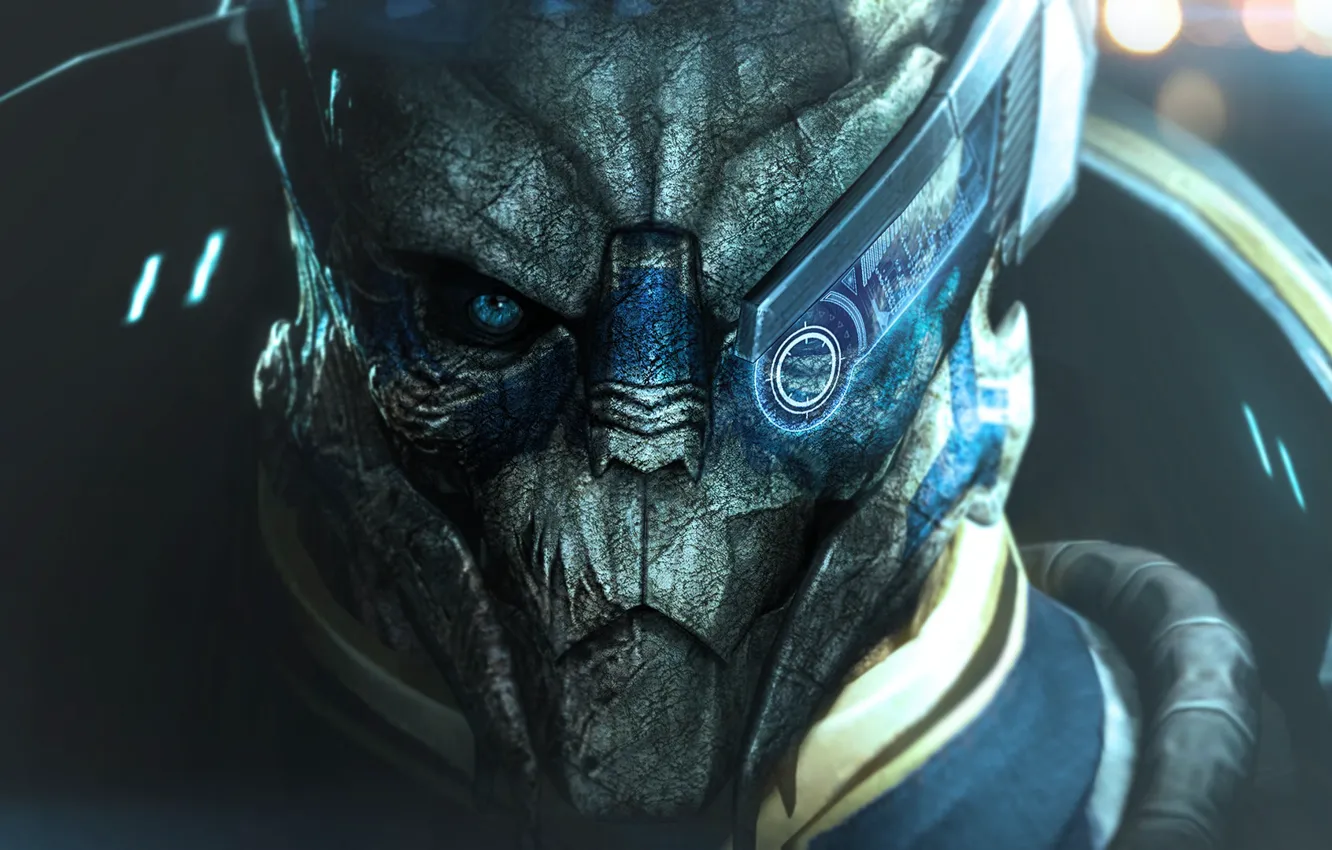 Фото обои mass effect, garrus vakarian, turian