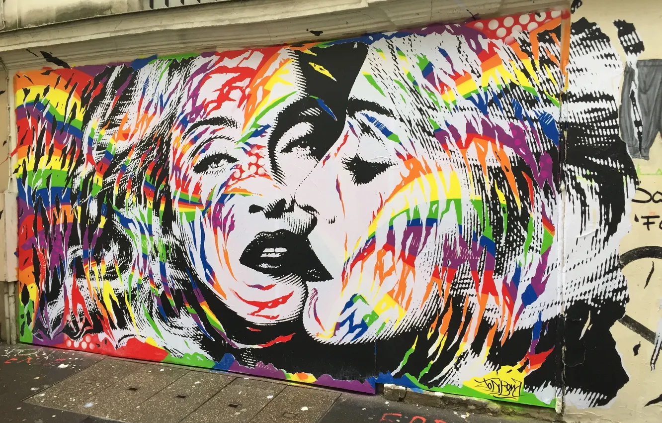 Фото обои взгляд, лицо, city, город, face, look, street art, стрит-арт