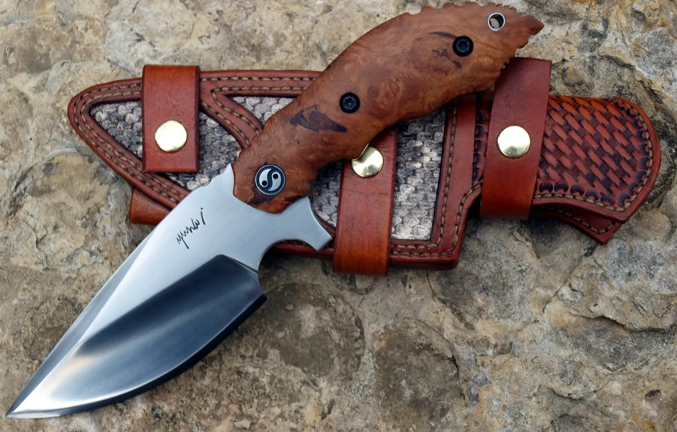 Фото обои нож, рукоять, ножны