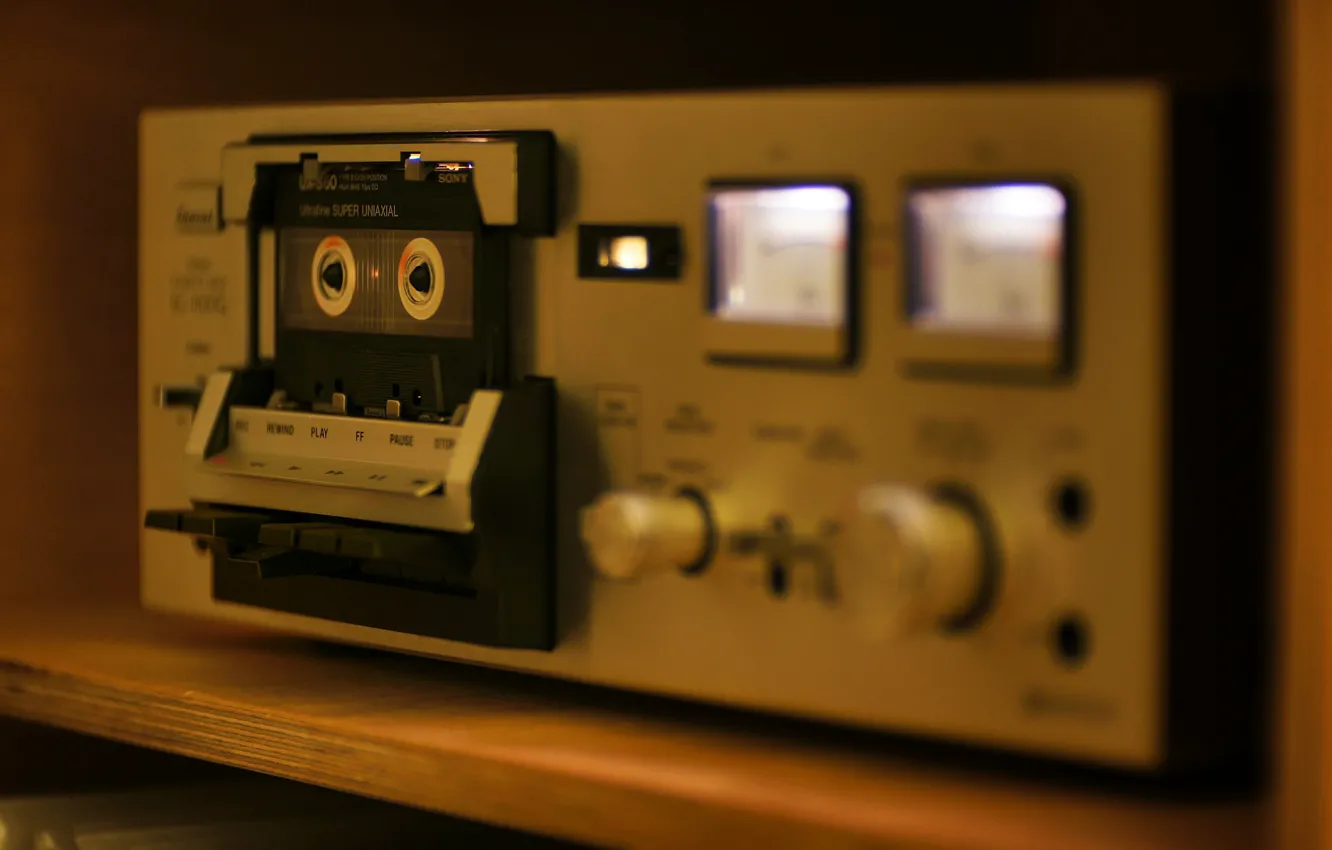 Фото обои кассета, стерео, Sansui SC-1100G, SONY UX-S60