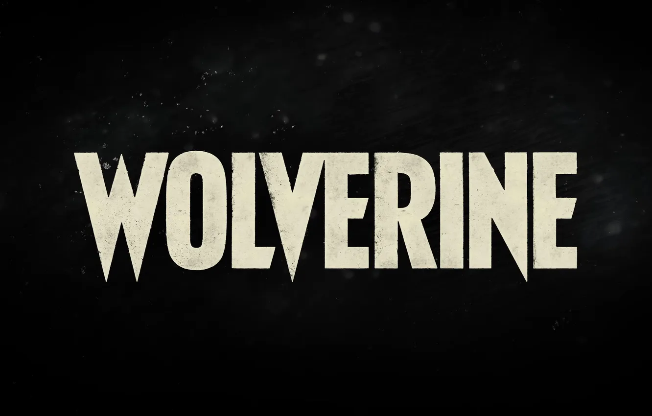 Фото обои надпись, черный фон, Wolverine, Marvel, комикс